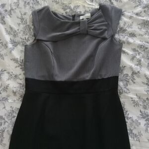 Elegant Gray and Black Women's Dress